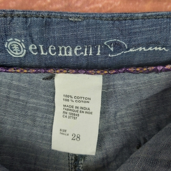 🍄3/50$🍄 Element chambray light denim shorts size 28 - Picture 5 of 6
